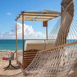 Private beach, white sand, free beach shuttle, 3 beach bars