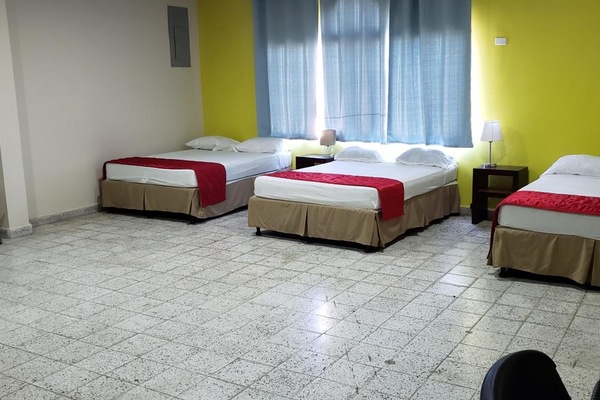 Basic Double Room, 2 Queen Beds, Ensuite, Courtyard Area