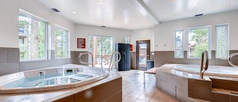 Indoor spa tub