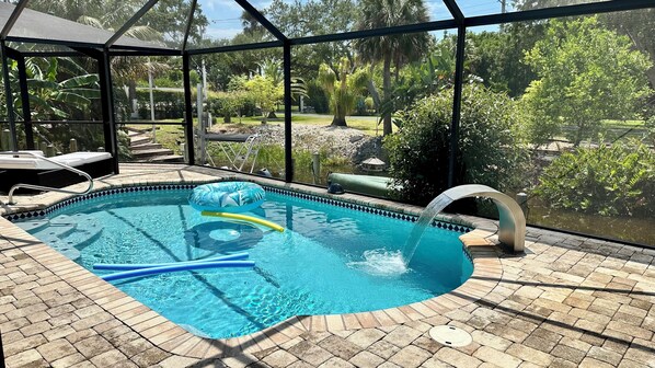 Outdoor pool, a heated pool