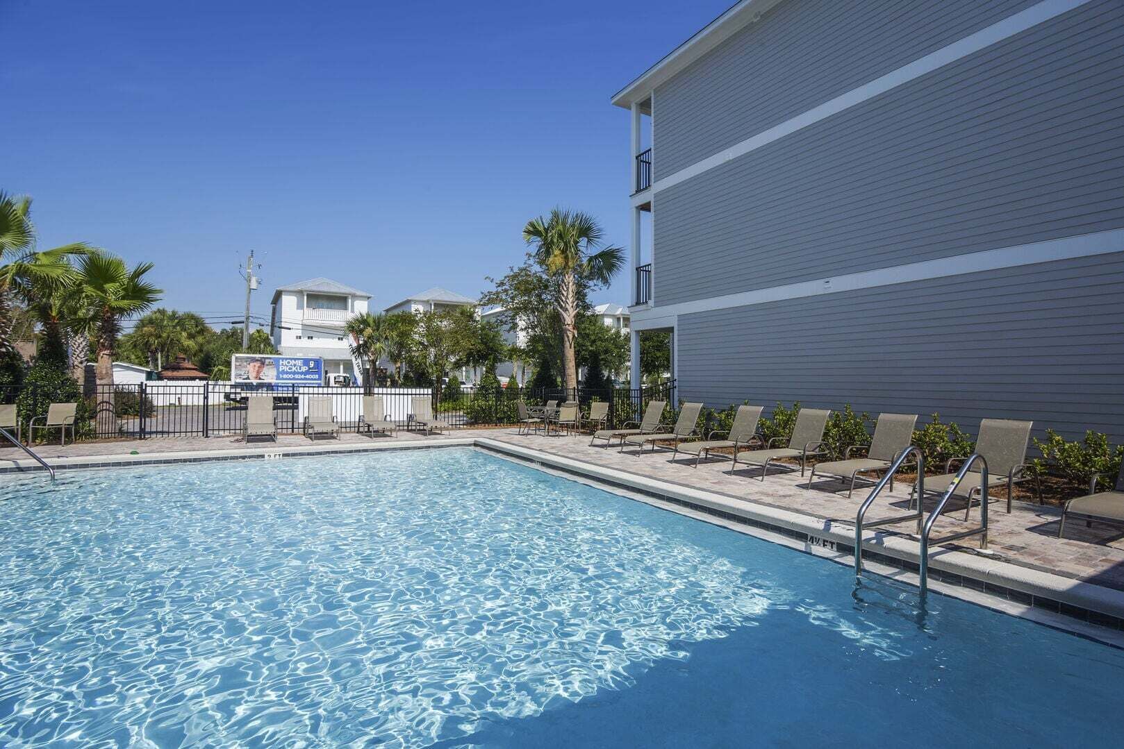 A heated pool