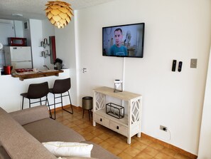 Basic Studio, 1 Queen Bed with Sofa bed, Non Smoking | Living area | Flat-screen TV - Gorgeous Beach Front Studio (Luquillo)
