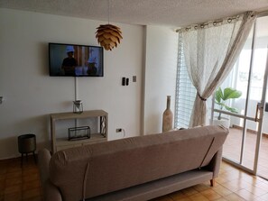 Flat-screen TV - Gorgeous Beach Front Studio (Luquillo)
