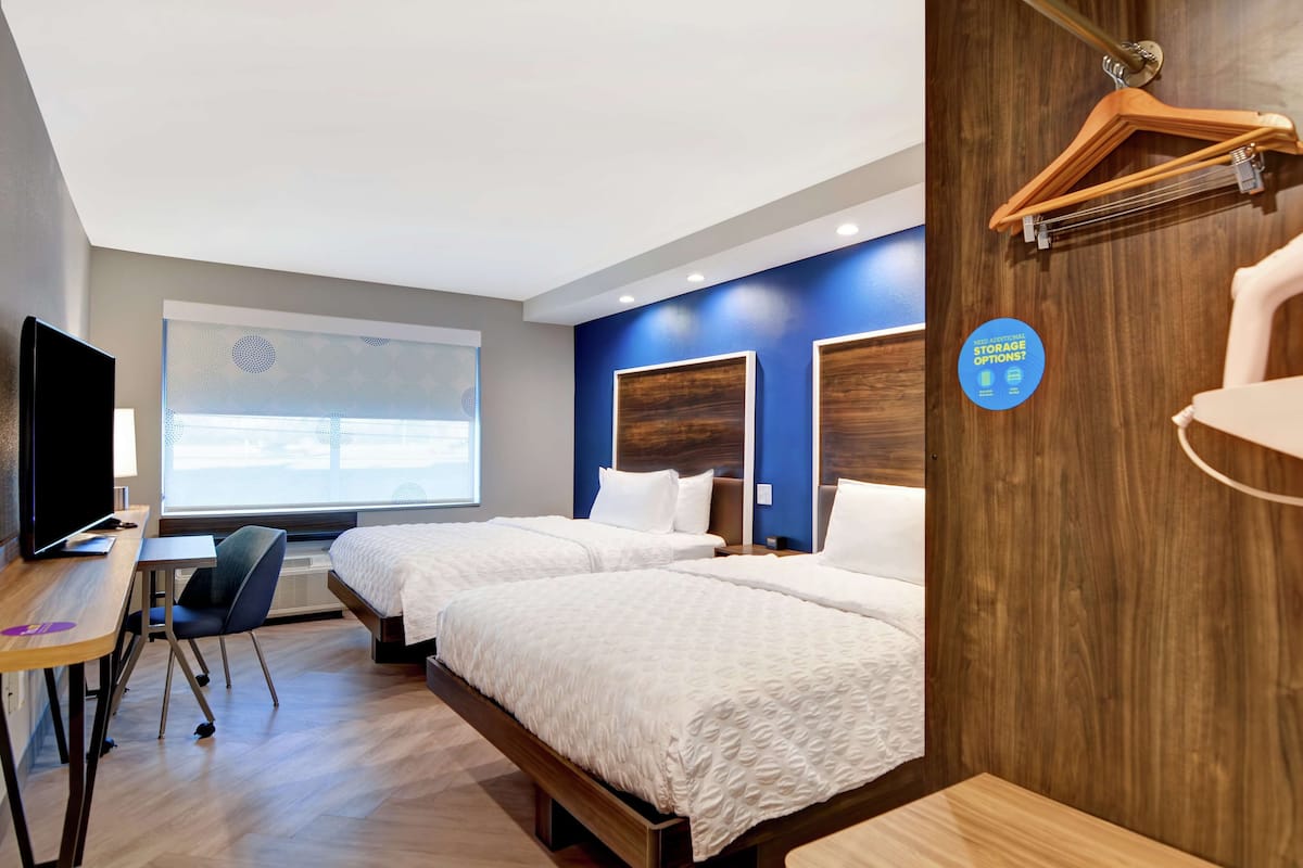 room, 2 queen beds | desk, laptop workspace, iron/ironing board, free wifi