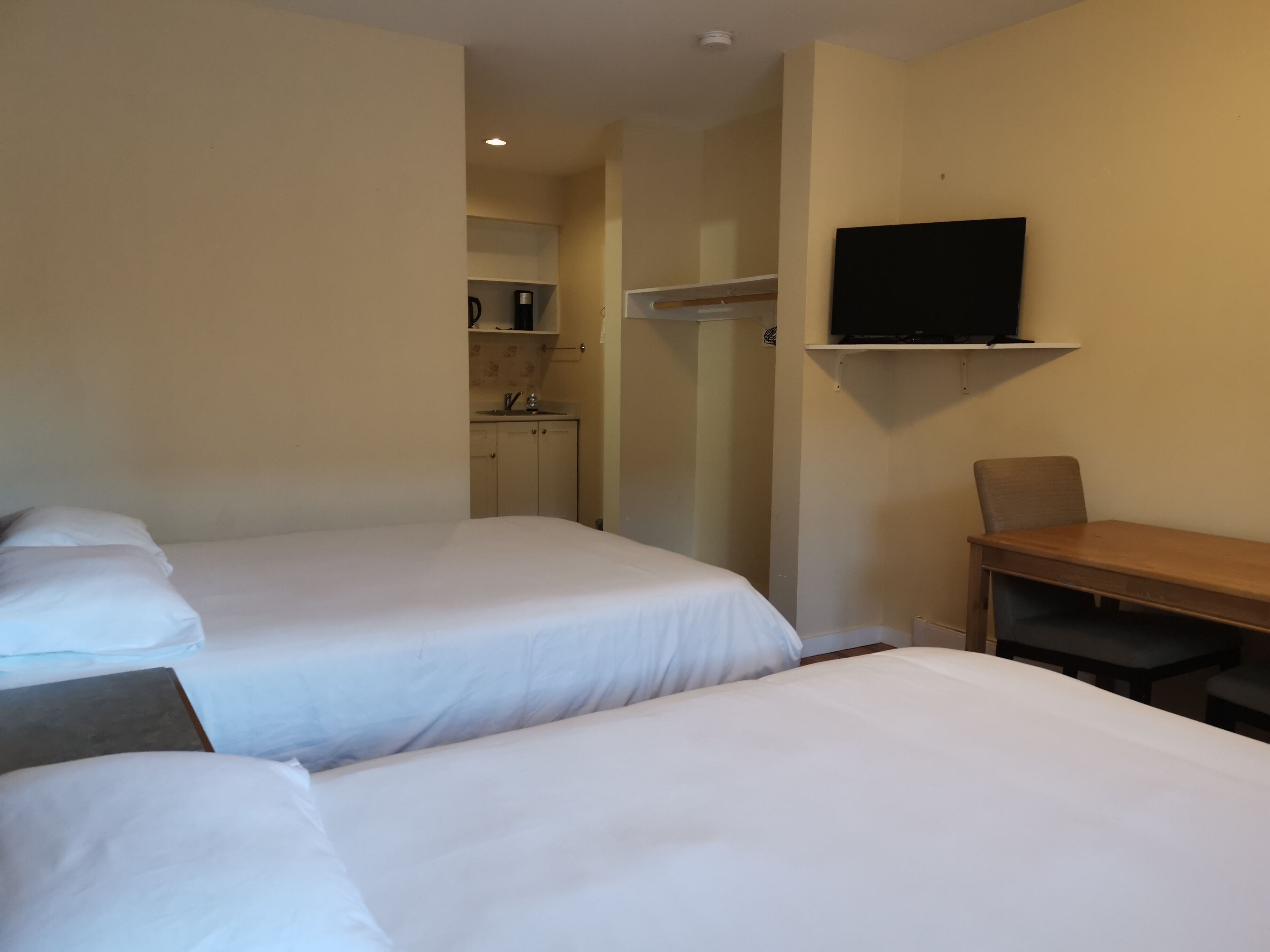 Family Double Room, 2 Queen Beds, Non Smoking | Free WiFi, bed sheets