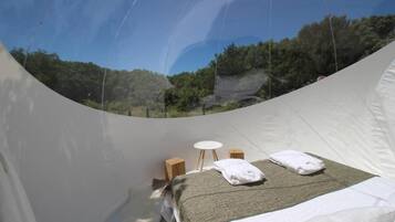 Blackout drapes, soundproofing, free cribs/infant beds, free WiFi