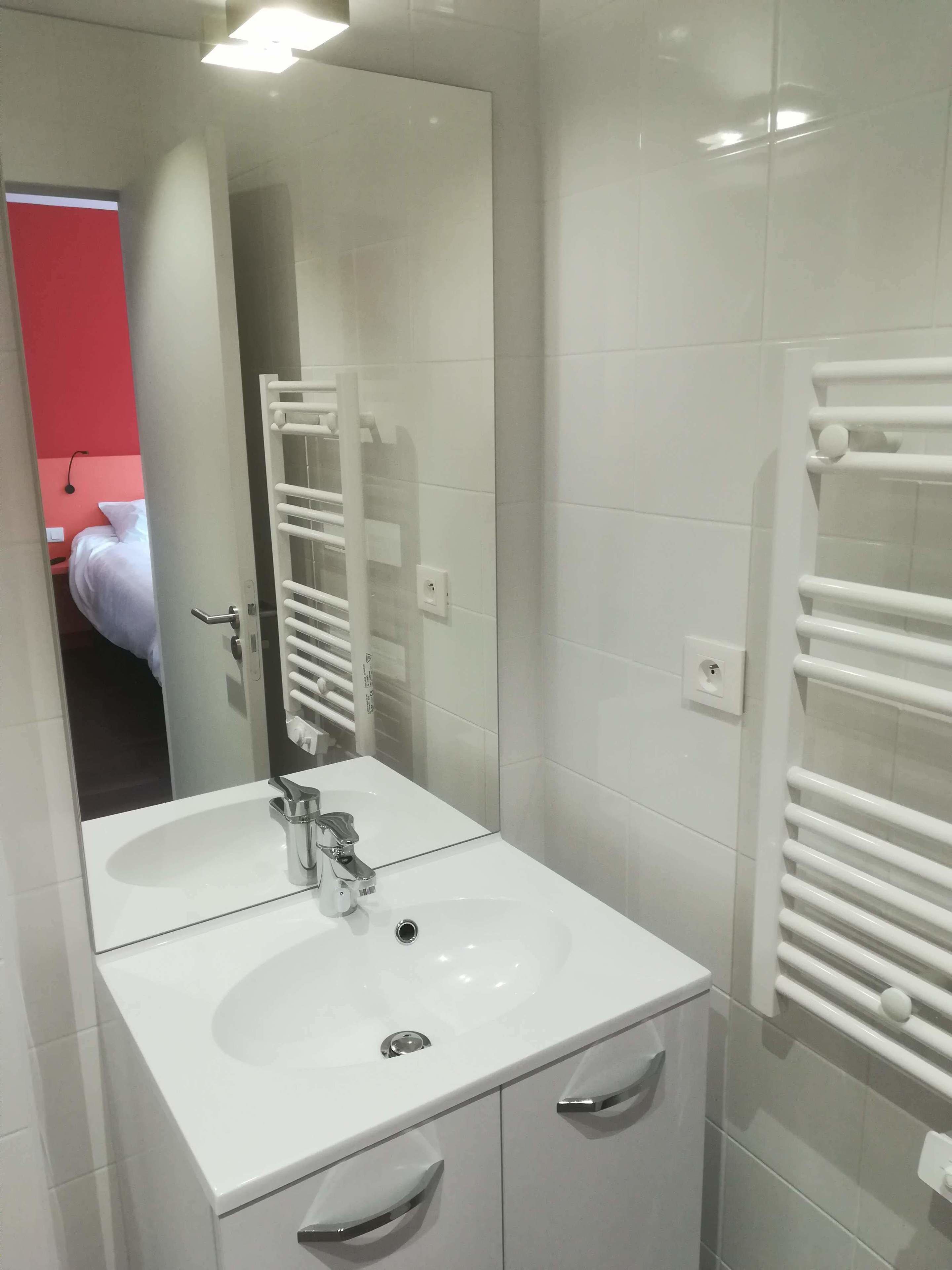 connecting double room, 1 queen bed, terrace | bathroom sink
