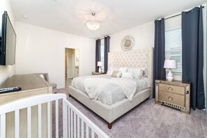 8 bedrooms, iron/ironing board, travel crib, free WiFi