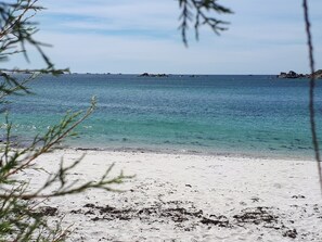 On the beach, sun loungers - A Roscoff small city of character .... (Roscoff)