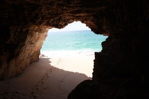 Am Strand, Liegestühle, Strandtücher