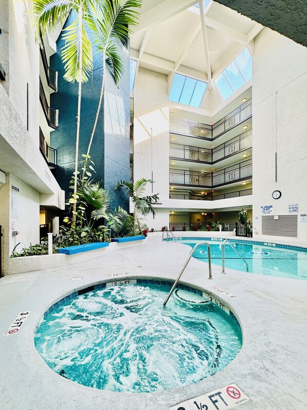 Indoor pool, outdoor pool