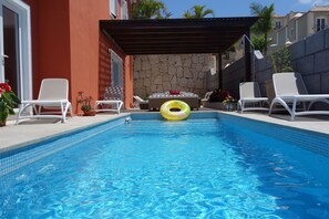 Outdoor pool, a heated pool