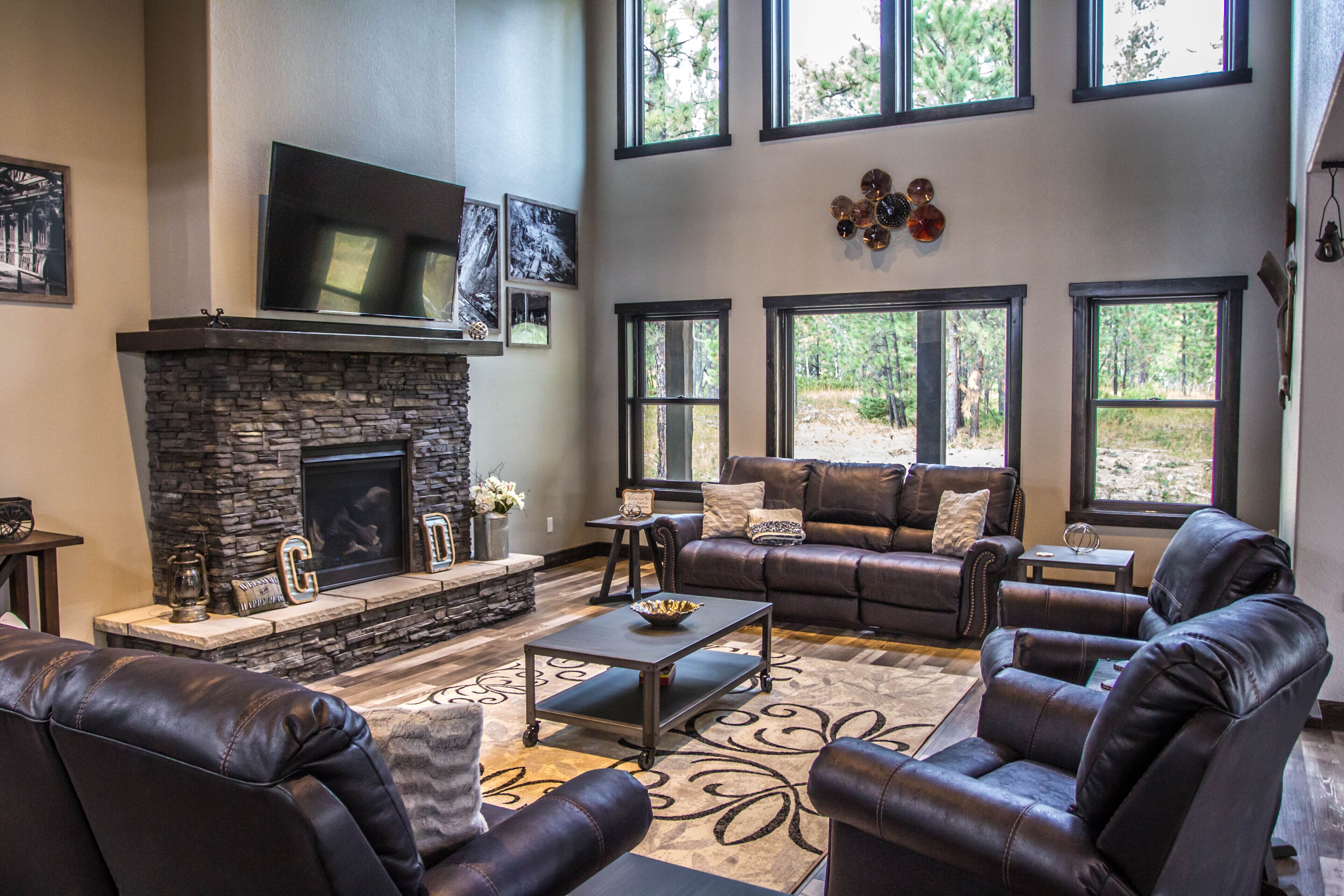 TV, fireplace, DVD player, video library