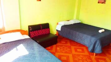 Habitación familiar | Edredones de plumas, decoración individual, escritorio