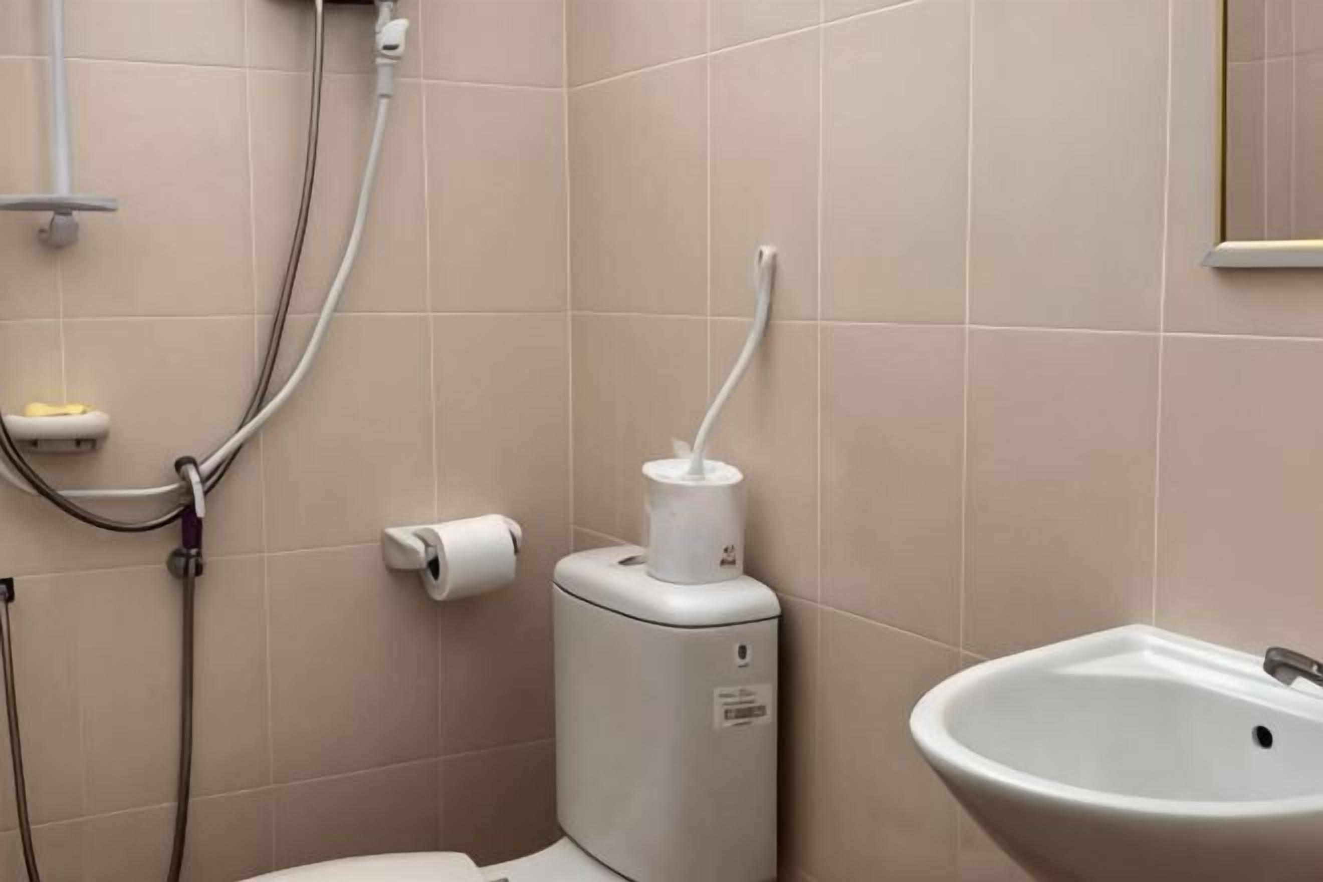 Bathroom | Hair dryer, bidet, towels