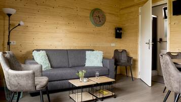 24-inch flat-screen TV with digital channels, TV, DVD player