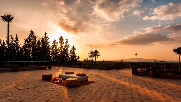 Terrace/patio - Charming villa in the heart of Marrakech palm grove (Marrakech)