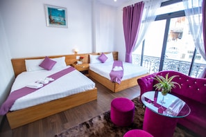 Deluxe Family Room, Balcony/Large Window | Minibar, in-room safe, desk, blackout drapes - Tea Leaf Hotel (Da Lat)