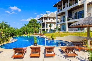 Outdoor pool, open 6:00 AM to 10:00 PM, sun loungers - Tropica Villa Resort (Koh Samui)