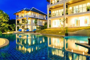 Outdoor pool, open 6:00 AM to 10:00 PM, sun loungers - Tropica Villa Resort (Koh Samui)