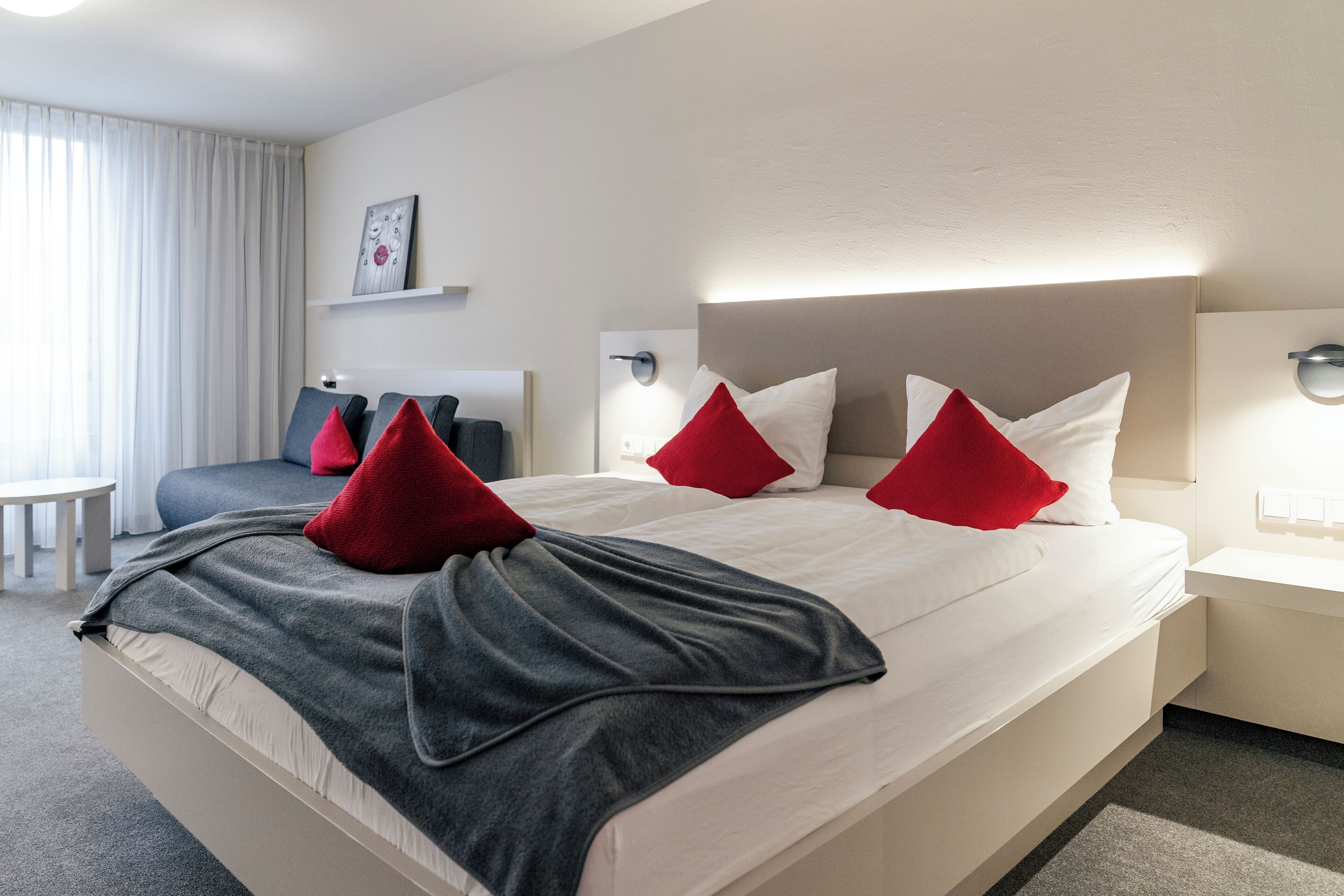 In-room safe, desk, blackout drapes, cribs/infant beds