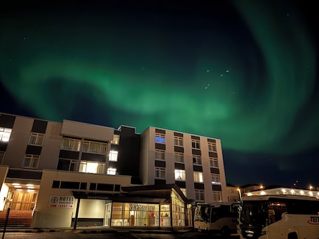 Fachada. Hótel Borgarnes