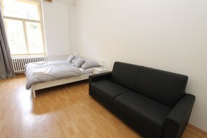 Basic Quadruple Room, 2 Bedrooms, Kitchen | Desk, blackout curtains, iron/ironing board, free WiFi - Zizka Home Apartments (Prague)