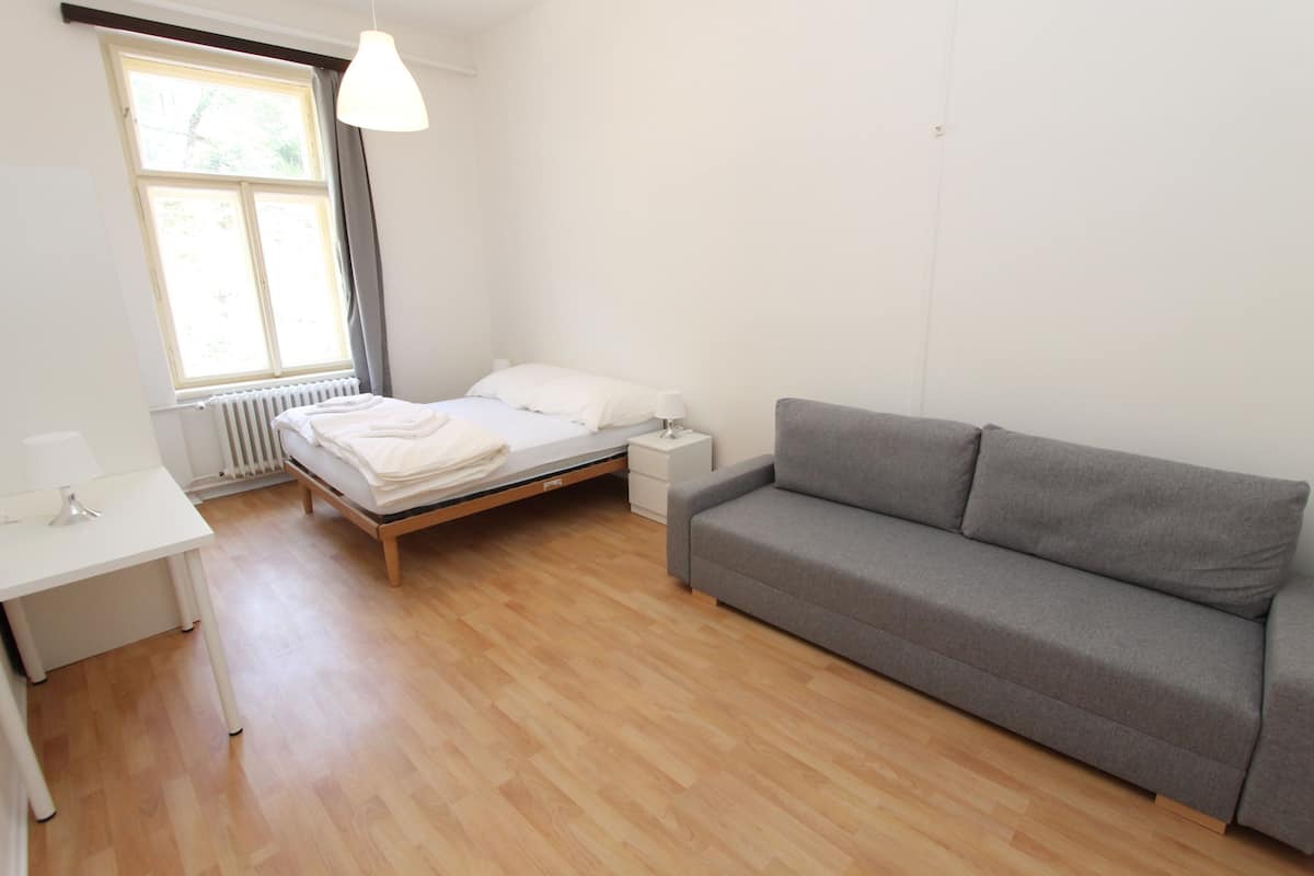 Basic Quadruple Room, 2 Bedrooms, Kitchen | Desk, blackout drapes, iron/ironing board, free WiFi