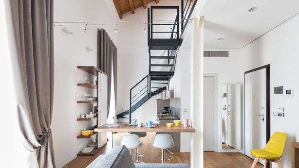 Apartment, 2 Schlafzimmer | Essbereich im Zimmer