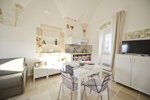 Deluxe Apartment, 2 Bedrooms, Terrace | Private kitchen | Full-size fridge, stovetop, espresso maker, coffee/tea maker