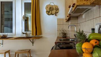 City Studio | Private kitchen | Fridge, oven, stovetop, coffee/tea maker