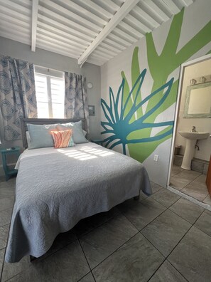 Deluxe Single Room, 1 Queen Bed, Sea Facing (Room #12) | In-room safe, blackout drapes, iron/ironing board, free WiFi