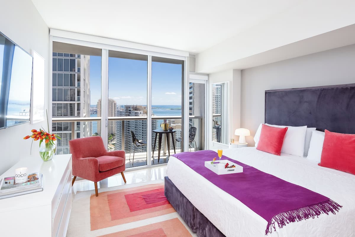 Boutique Apartment, Ocean, 1 King & Sofa Bed, Balcony3501 | 2 bedrooms, Egyptian cotton sheets, premium bedding, in-room safe