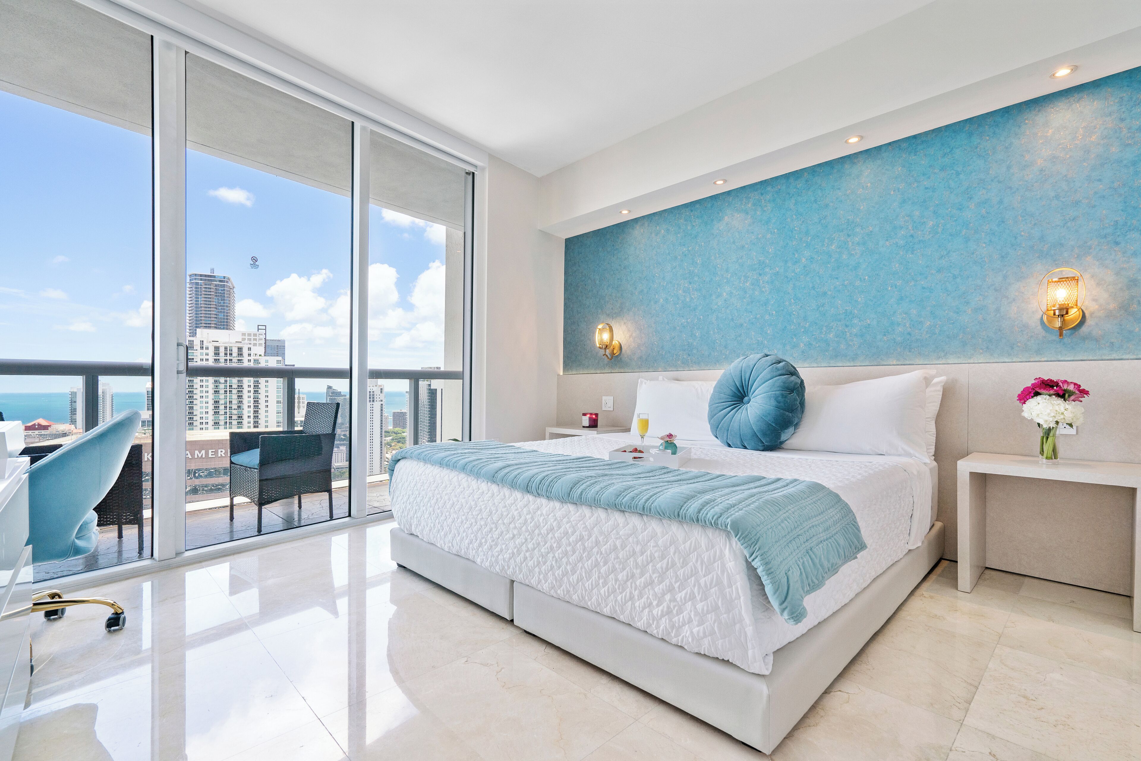 Family Apartment, Multiple Beds, Sea View | Egyptian cotton sheets, premium bedding, in-room safe