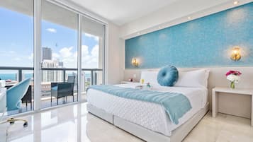 Family Apartment, Multiple Beds, Sea View | Egyptian cotton sheets, premium bedding, in-room safe