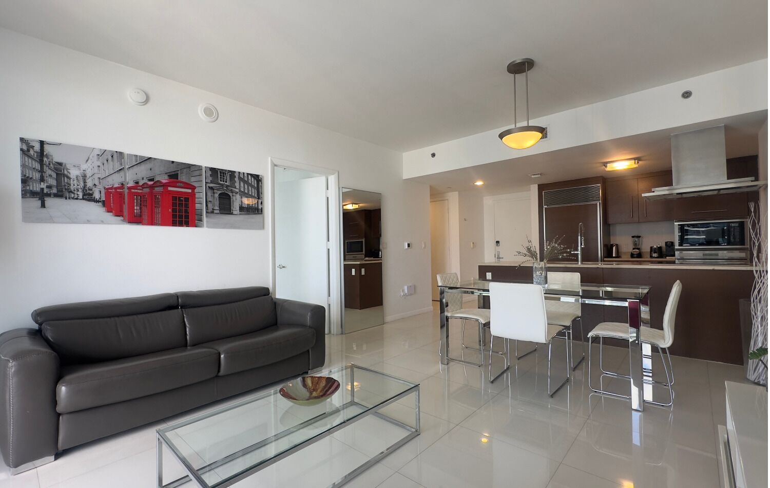 Comfort Apartment, 1 King Bed with Sofa bed, Balcony, Partial Ocean View | Living area | 50-inch Smart TV with digital channels, TV