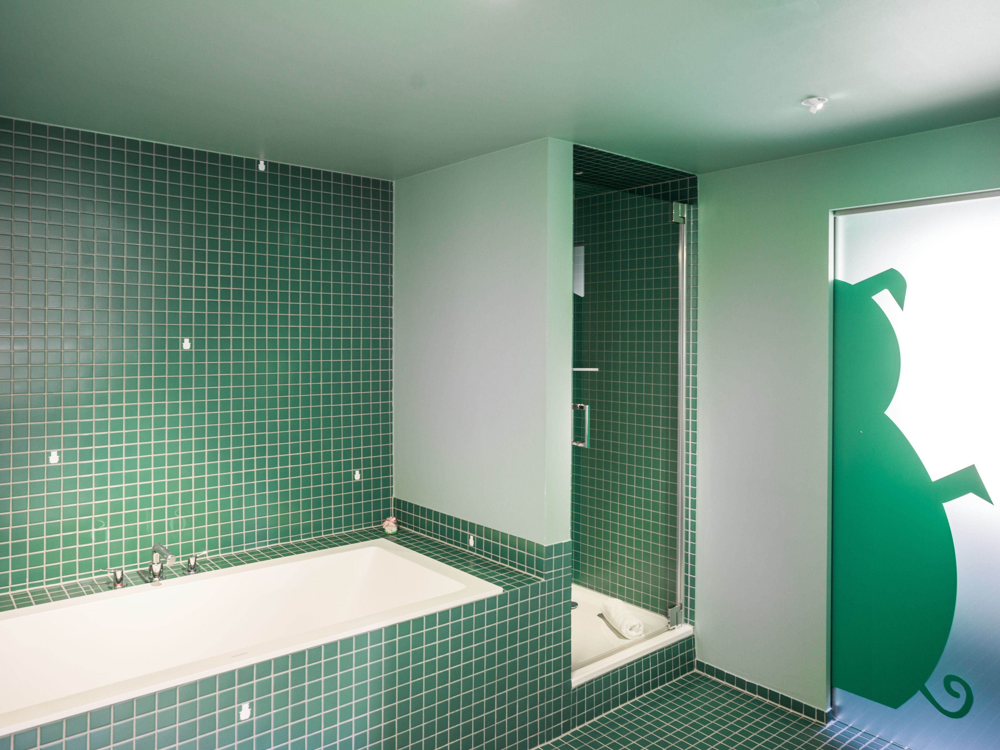 deluxe double room (6) | bathroom | free toiletries, hair dryer, towels