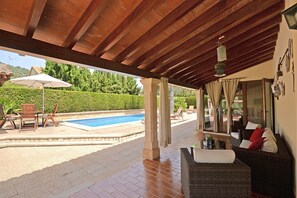 Outdoor dining - Es Pou - Charming villa with pool in Biniamar, Selva, Mallorca (Selva)