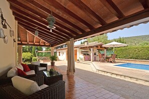 Outdoor dining - Es Pou - Charming villa with pool in Biniamar, Selva, Mallorca (Selva)