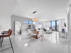 50-inch Smart TV with cable channels, streaming services - Bay Breeze Premium Apartments By Eskape Collection (Bay Harbor Islands)