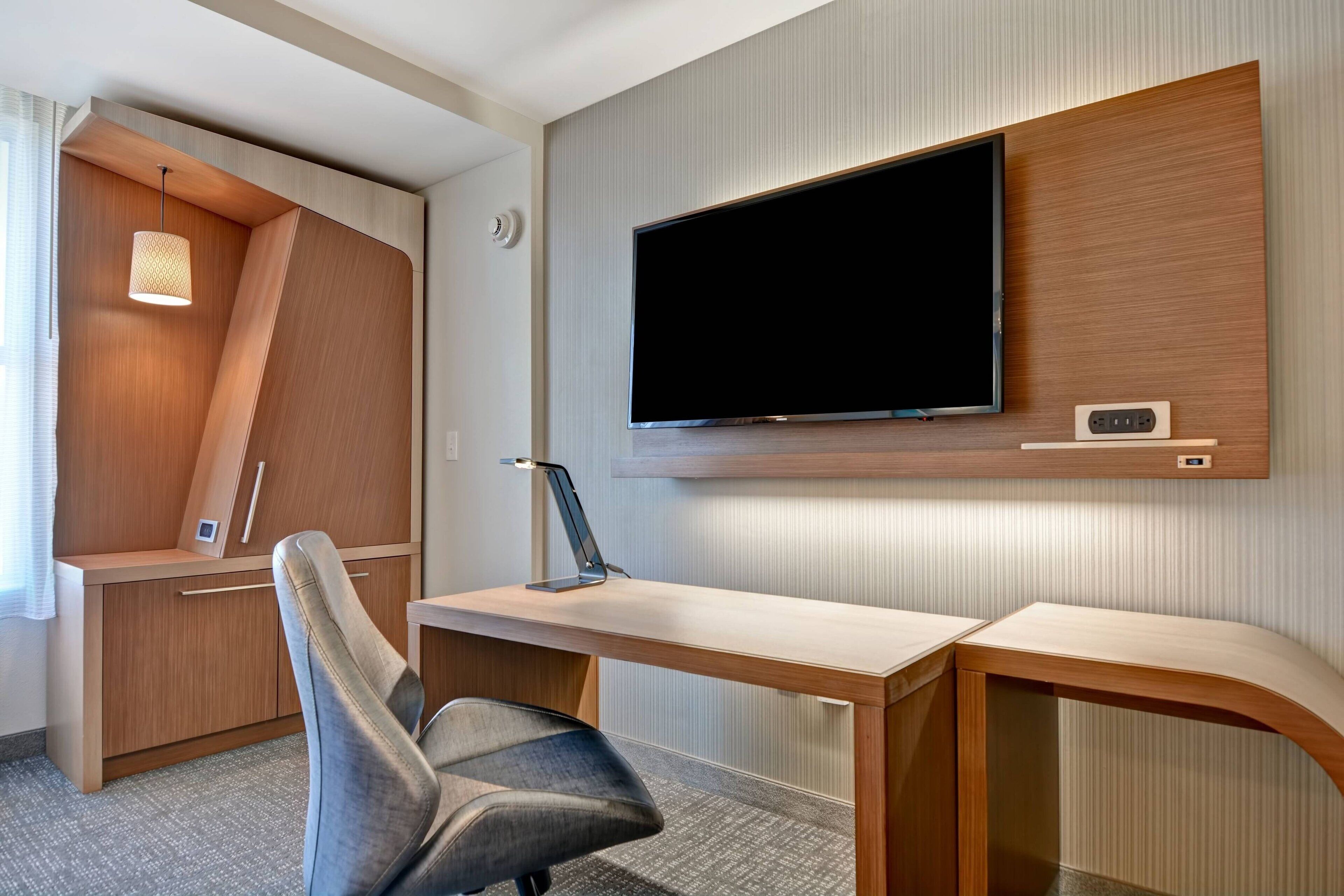 1 bedroom, desk, laptop workspace, iron/ironing board