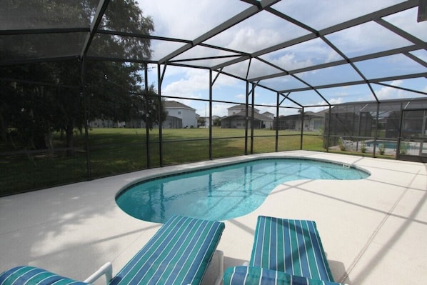 A heated pool