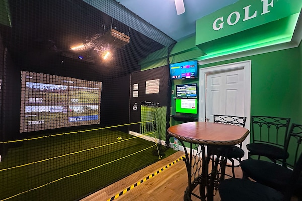 NEW golf simulator room.