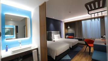 Standard Room, 2 Twin Beds, Courtyard View | In-room safe, desk, blackout drapes, iron/ironing board