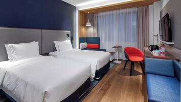Standard Room, 2 Twin Beds, Courtyard View | In-room safe, desk, blackout drapes, iron/ironing board