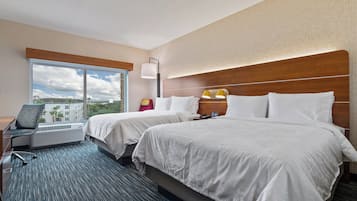 In-room safe, desk, laptop workspace, blackout curtains