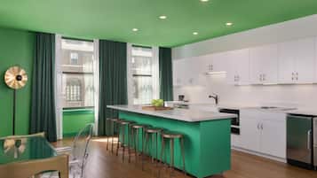 Grand Suite, 2 Bedrooms | Private kitchen | Mini-fridge, espresso maker, coffee/tea maker