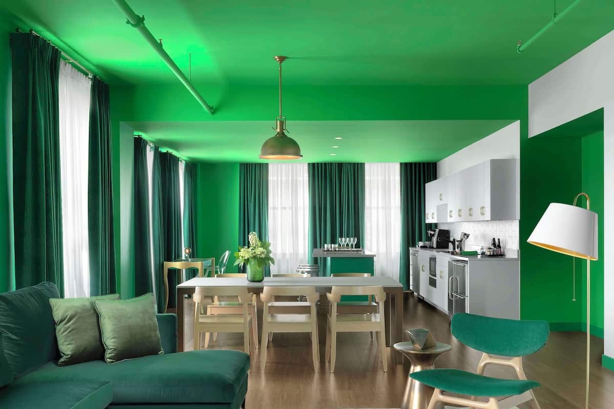 Grand Suite, 2 Bedrooms | Living area | Flat-screen TV