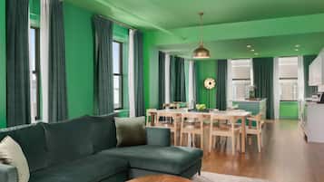Grand Suite, 2 Bedrooms | Private kitchen | Mini-fridge, espresso maker, coffee/tea maker