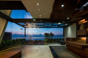 Outdoor banquet area